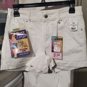 Wax Jean Women's High Rise Butt Lifting White Shorts NWT Small